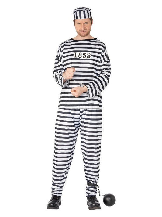 Convict Costume, Black & White - Adult Weekender