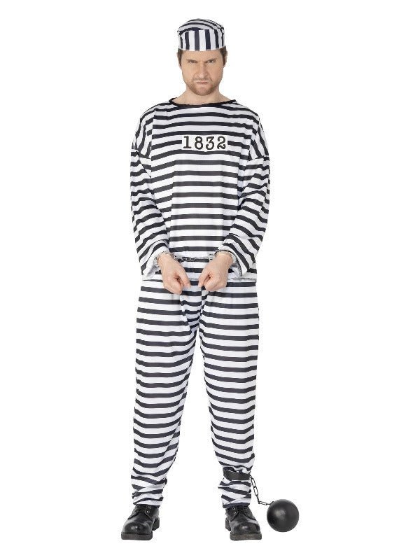 Convict Costume, Black & White - Adult Weekender
