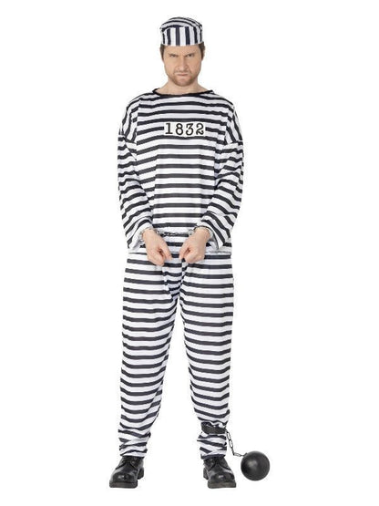 Convict Costume, Black & White - Adult Weekender