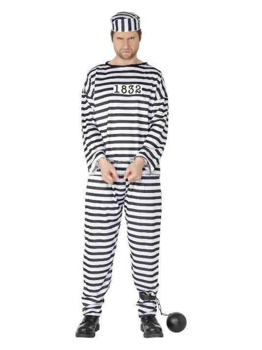 Convict Costume, Black & White - Adult Weekender