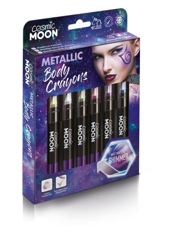 Cosmic Moon Metallic Body Crayons, Assorted - Adult Weekender