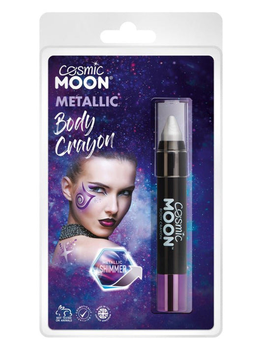 Cosmic Moon Metallic Body Crayons, Silver - Adult Weekender
