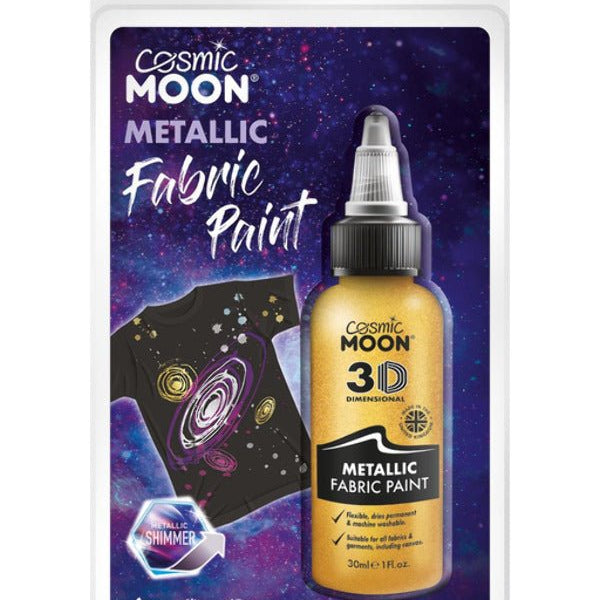 Cosmic Moon Metallic Fabric Paint, Gold - Adult Weekender