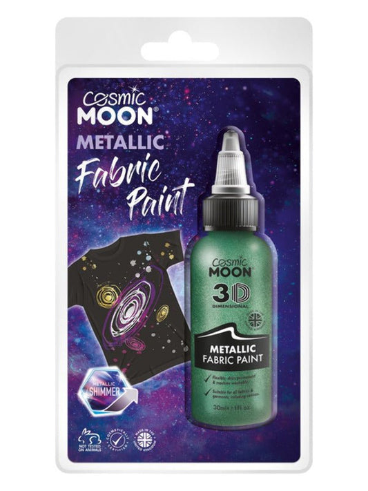 Cosmic Moon Metallic Fabric Paint, Green - Adult Weekender