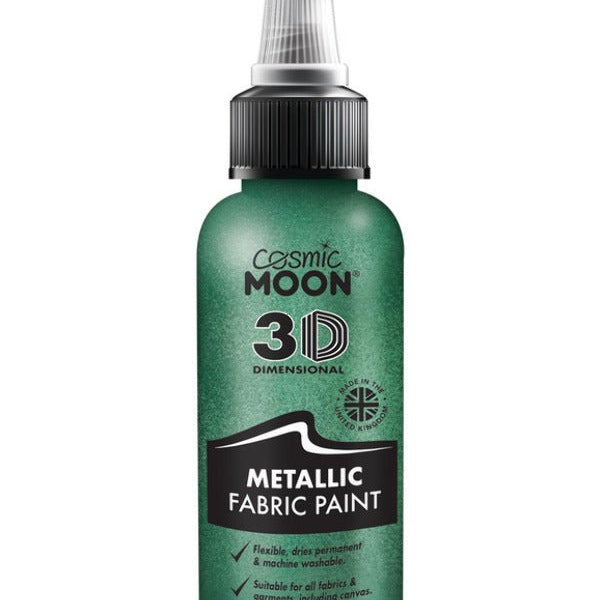 Cosmic Moon Metallic Fabric Paint, Green - Adult Weekender