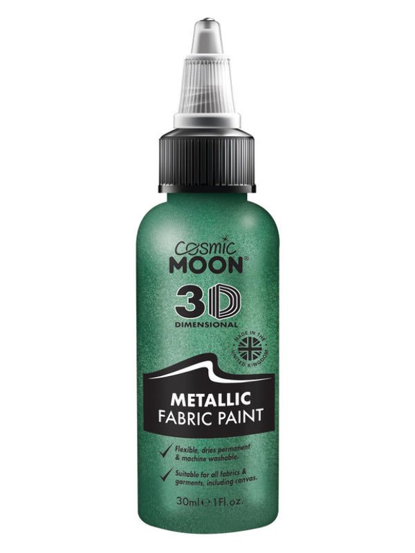 Cosmic Moon Metallic Fabric Paint, Green - Adult Weekender