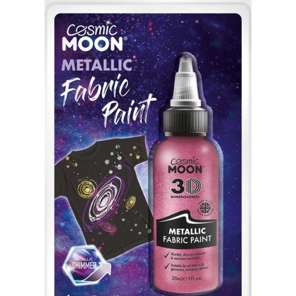 Cosmic Moon Metallic Fabric Paint, Pink - Adult Weekender