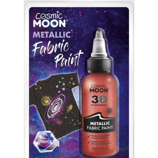 Cosmic Moon Metallic Fabric Paint, Red - Adult Weekender