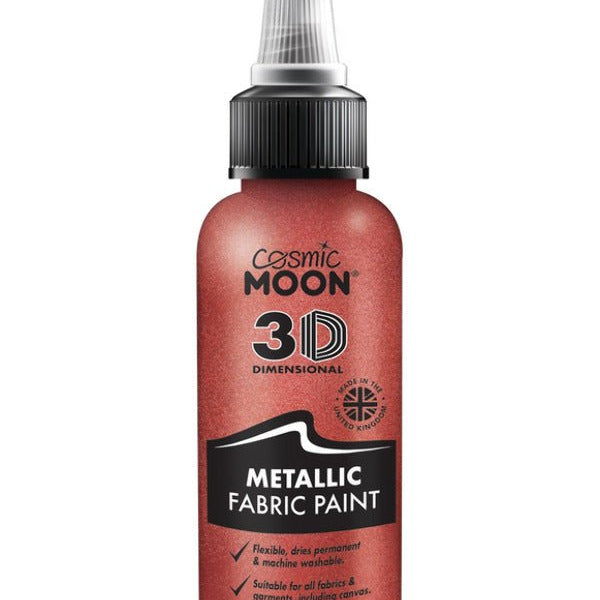 Cosmic Moon Metallic Fabric Paint, Red - Adult Weekender
