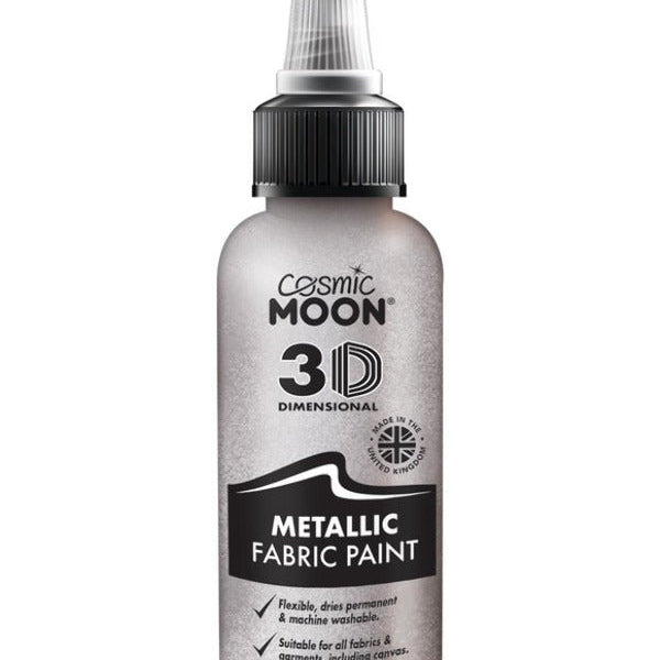 Cosmic Moon Metallic Fabric Paint, Silver - Adult Weekender