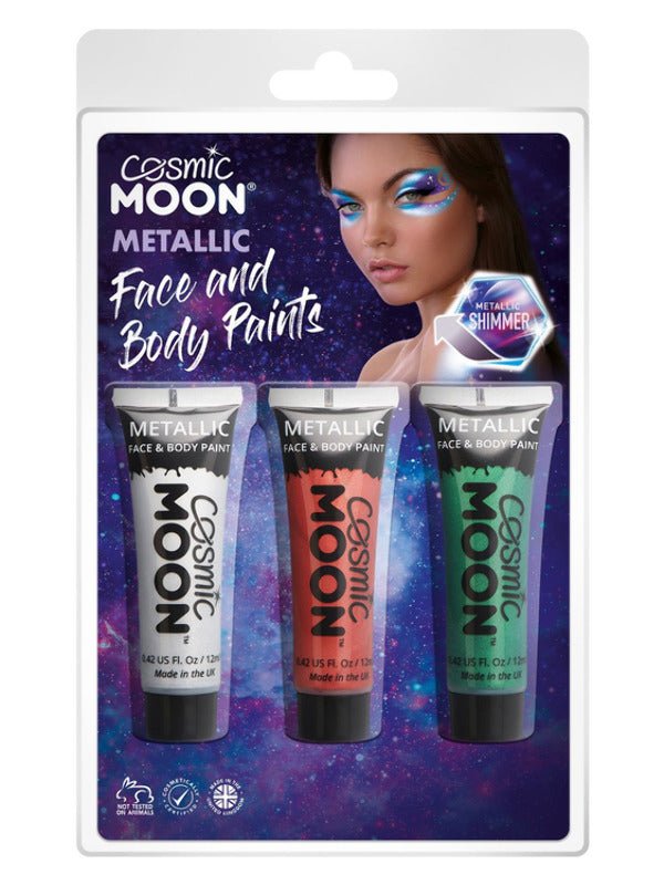 Cosmic Moon Metallic Face & Body Paint, - Adult Weekender