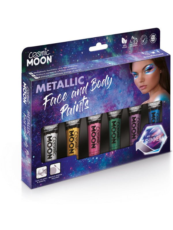 Cosmic Moon Metallic Face & Body Paint, Assorted - Adult Weekender