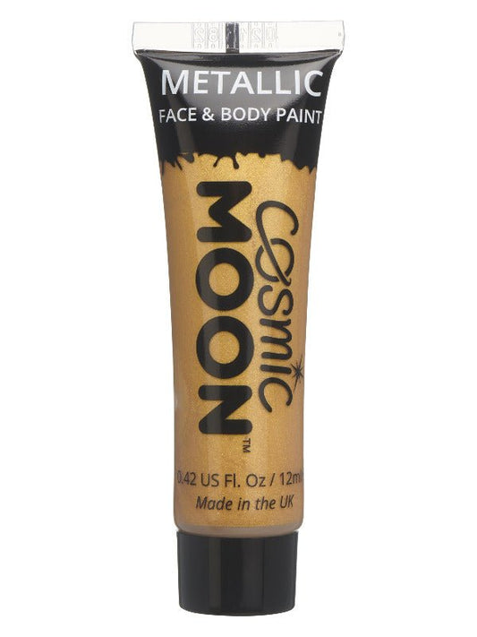 Cosmic Moon Metallic Face & Body Paint, Gold - Adult Weekender