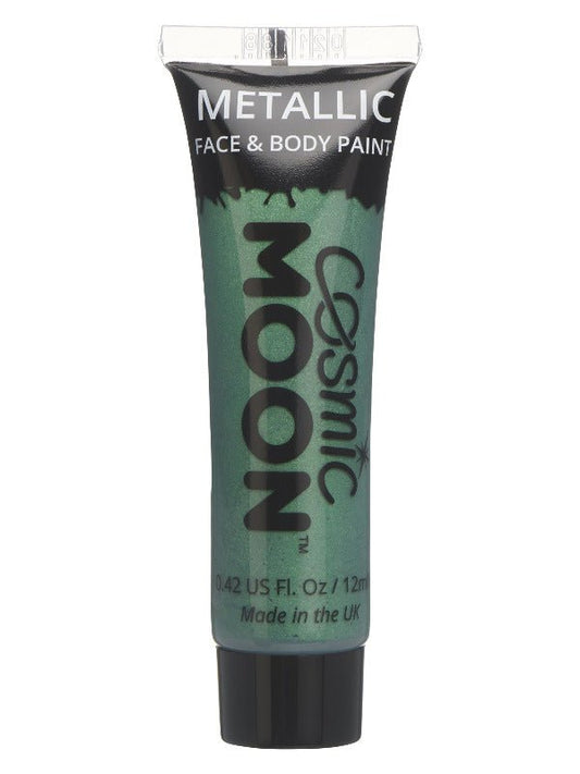 Cosmic Moon Metallic Face & Body paint, Green - Adult Weekender