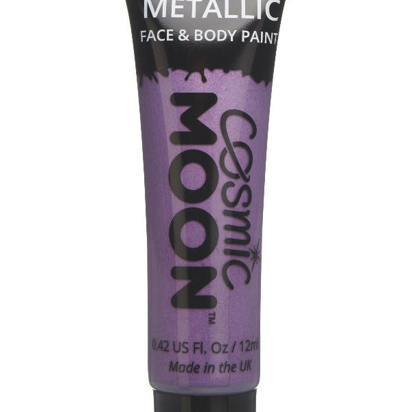 Cosmic Moon Metallic Face & Body Paint, Purple - Adult Weekender