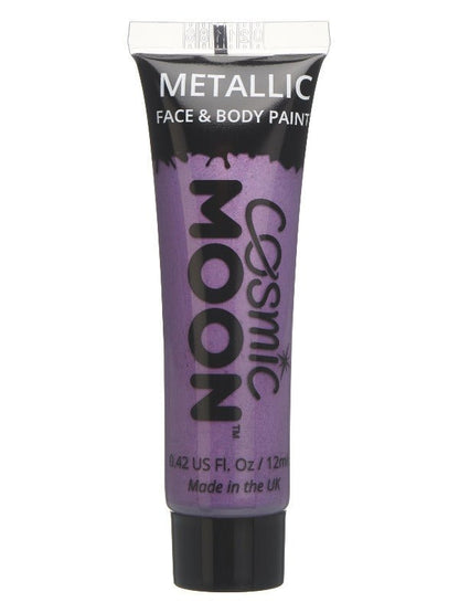 Cosmic Moon Metallic Face & Body Paint, Purple - Adult Weekender