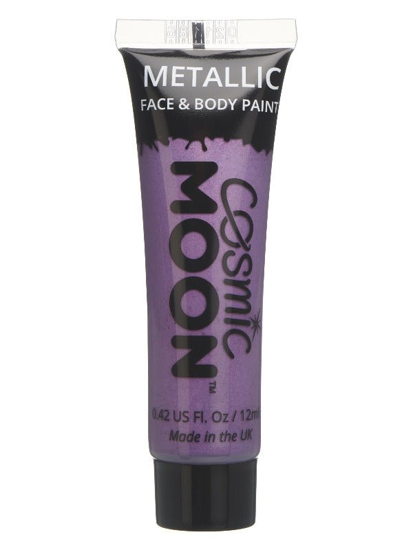 Cosmic Moon Metallic Face & Body Paint, Purple - Adult Weekender