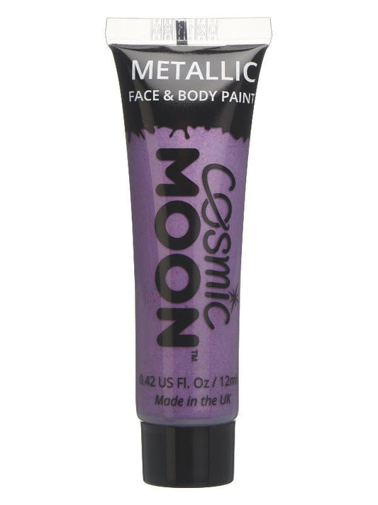 Cosmic Moon Metallic Face & Body Paint, Purple - Adult Weekender