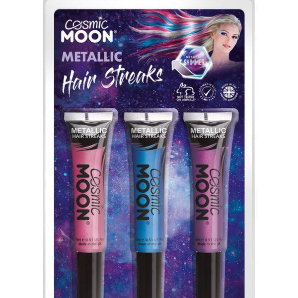 Cosmic Moon Metallic Hair Streaks, - Adult Weekender