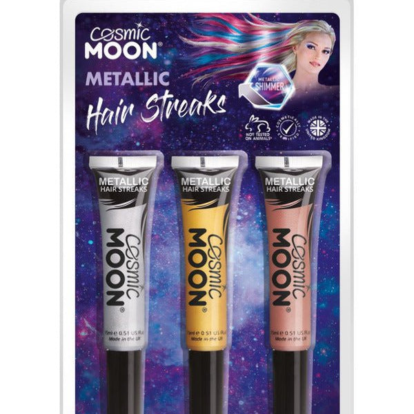 Cosmic Moon Metallic Hair Streaks, - Adult Weekender