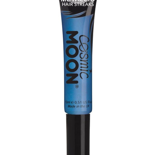 Cosmic Moon Metallic Hair Streaks, Blue - Adult Weekender