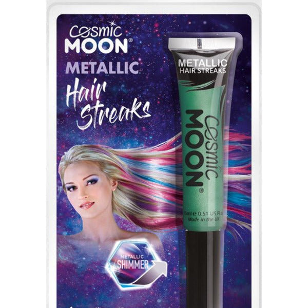 Cosmic Moon Metallic Hair Streaks, Blue - Adult Weekender