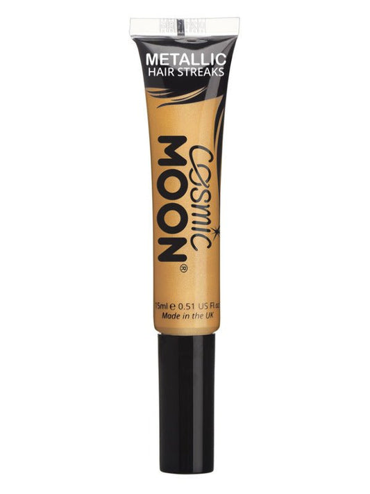 Cosmic Moon Metallic Hair Streaks, Gold - Adult Weekender