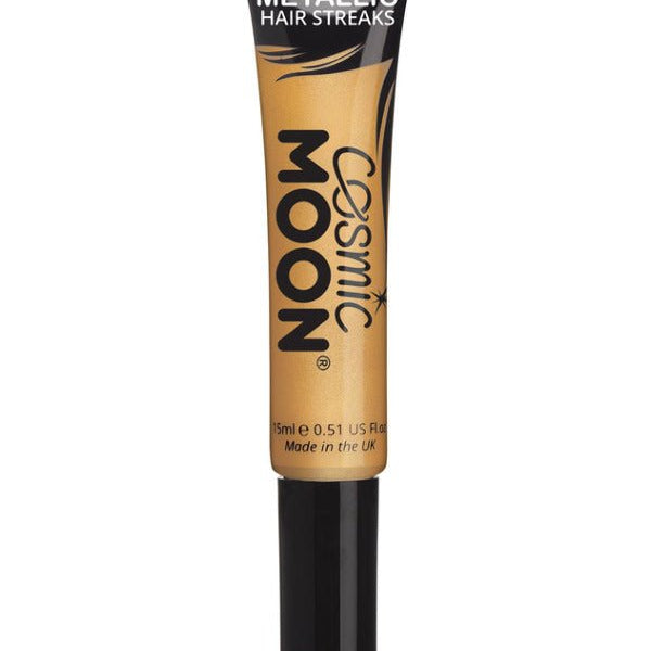Cosmic Moon Metallic Hair Streaks, Gold - Adult Weekender