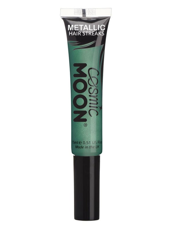 Cosmic Moon Metallic Hair Streaks, Green - Adult Weekender