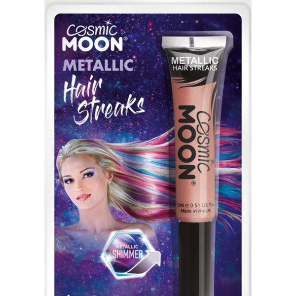 Cosmic Moon Metallic Hair Streaks, Rose Gold - Adult Weekender