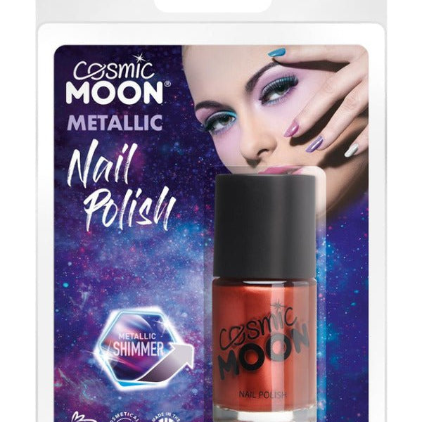 Cosmic Moon Metallic Nail Polish, Red - Adult Weekender