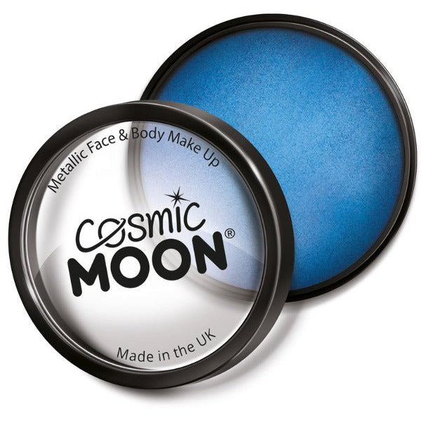 Cosmic Moon Metallic Pro Face Paint Cake Pots, Blu - Adult Weekender