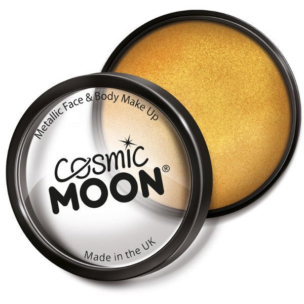 Cosmic Moon Metallic Pro Face Paint Cake Pots, Gol - Adult Weekender