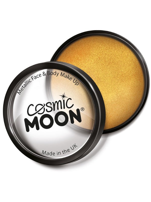 Cosmic Moon Metallic Pro Face Paint Cake Pots, Gol - Adult Weekender