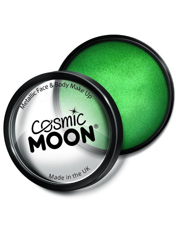 Cosmic Moon Metallic Pro Face Paint Cake Pots, Gre - Adult Weekender