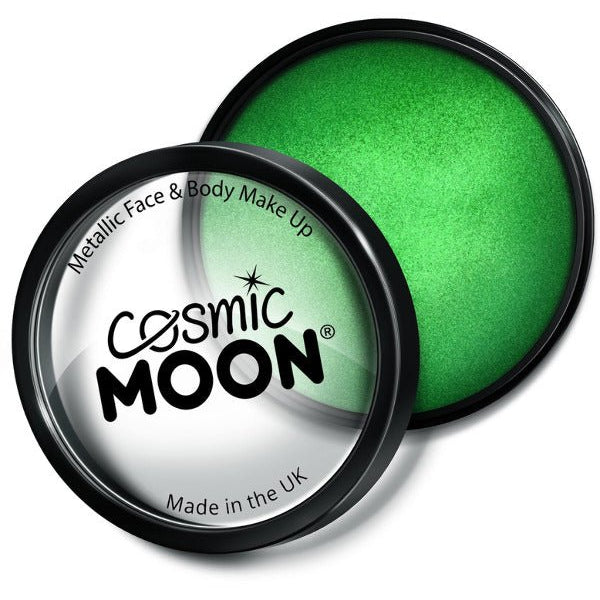 Cosmic Moon Metallic Pro Face Paint Cake Pots, Gre - Adult Weekender