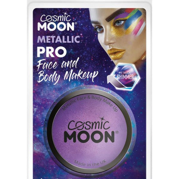 Cosmic Moon Metallic Pro Face Paint Cake Pots, Pur - Adult Weekender