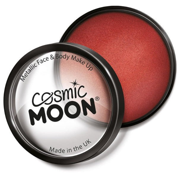 Cosmic Moon Metallic Pro Face Paint Cake Pots, Red - Adult Weekender