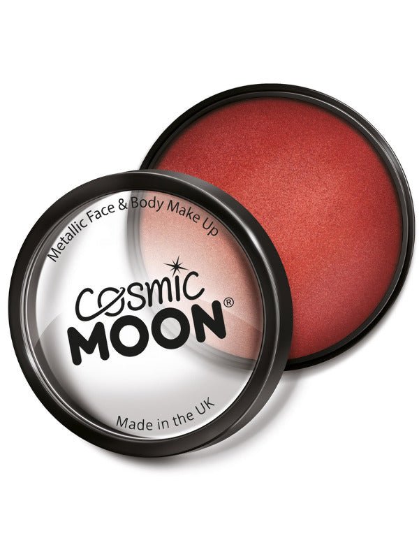 Cosmic Moon Metallic Pro Face Paint Cake Pots, Red - Adult Weekender