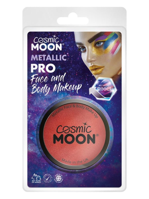 Cosmic Moon Metallic Pro Face Paint Cake pots, Red - Adult Weekender
