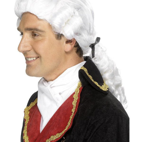 Court Wig, White - Adult Weekender