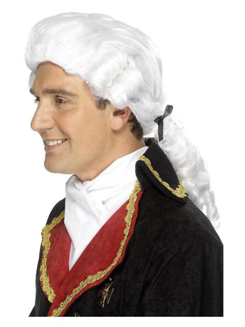 Court Wig, White - Adult Weekender