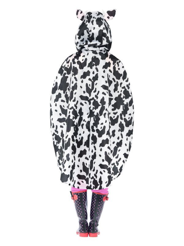 Cow Party Poncho, Black &amp; White - Adult Weekender