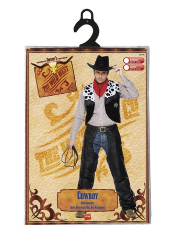 Cowboy Costume, Black - Adult Weekender