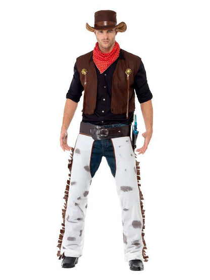 Cowboy Costume, Brown - Adult Weekender