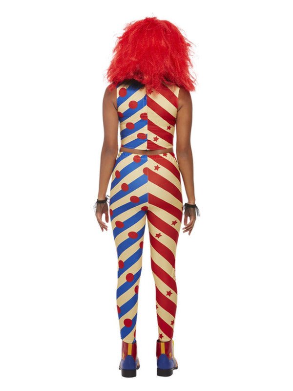 Creepy Clown Costume, Red &amp; Blue - Adult Weekender