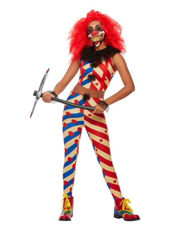 Creepy Clown Costume, Red &amp; Blue - Adult Weekender