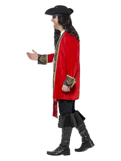 Curves Pirate Captain Costume, Red - Adult Weekender