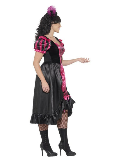 Curves Sassy Saloon Costume, Pink - Adult Weekender