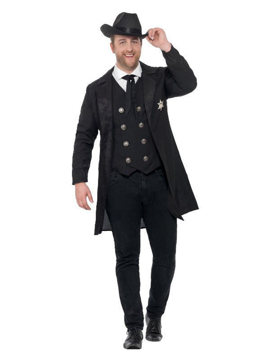 Curves Sheriff Costume, Black - Adult Weekender